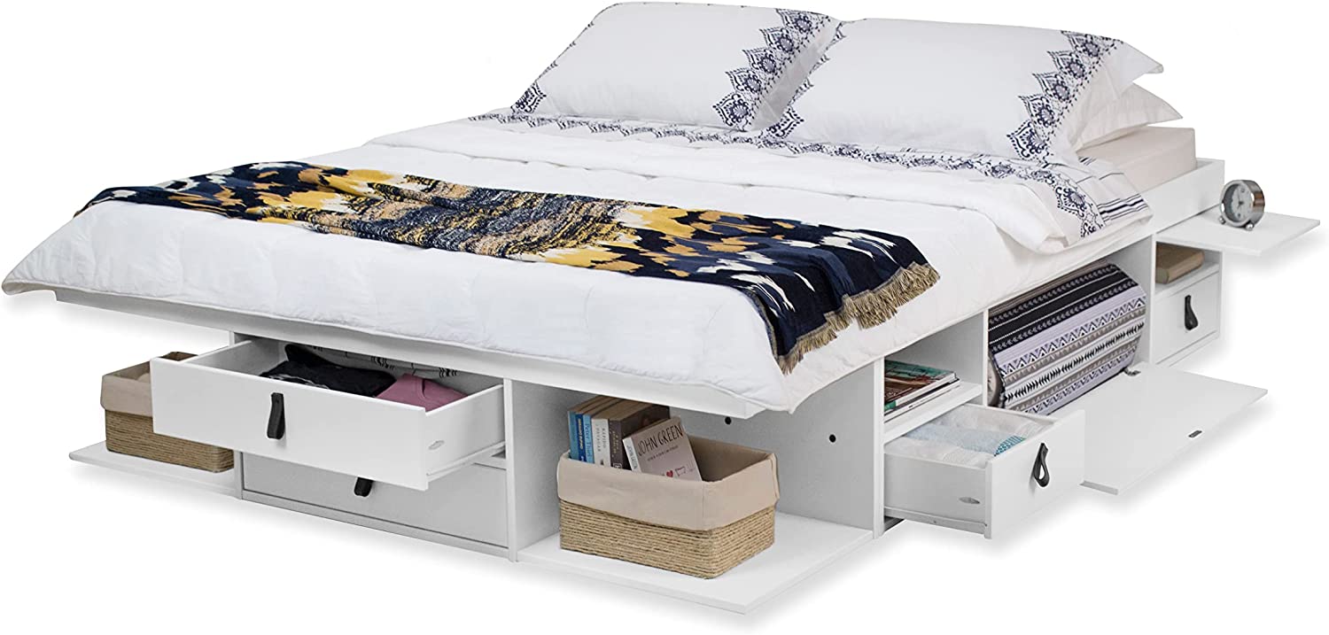 Memomad Set Bali White: Storage Bed Super King 6FT