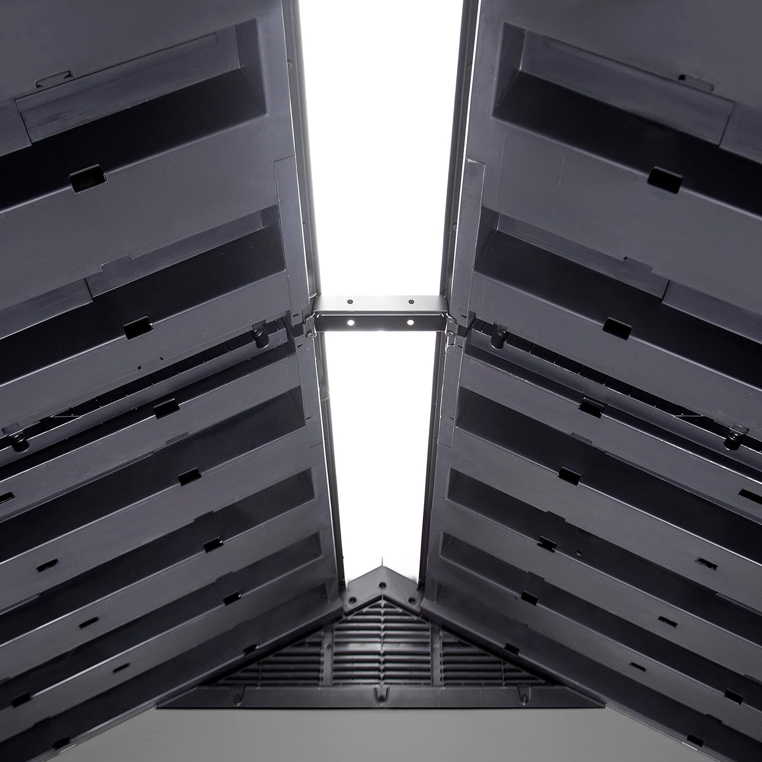 Keter Premier Apex Outdoor Garden Storage Shed, Grey, 7.5 x 7 ft