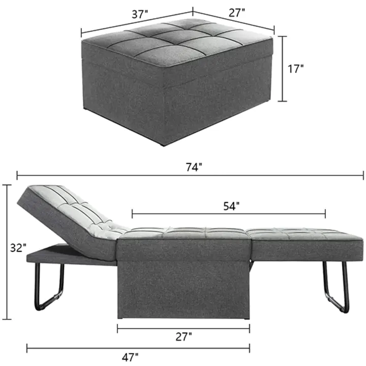 【Furniture】Vonanda Sofa Bed with Adjustable Sleeper for Small Room Apartment