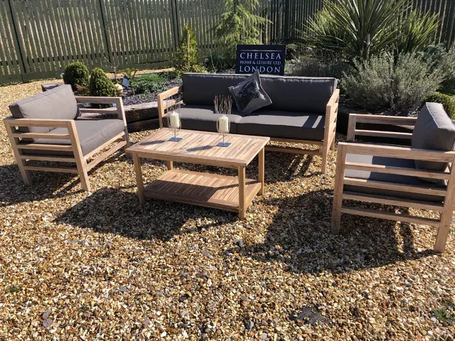 Teak Garden Sofa Combination with Coffee Table