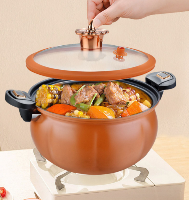 Micro-pressure cooker large-capacity household pumpkin soup pot multi-functional high pressure cooker induction cooker gas universal