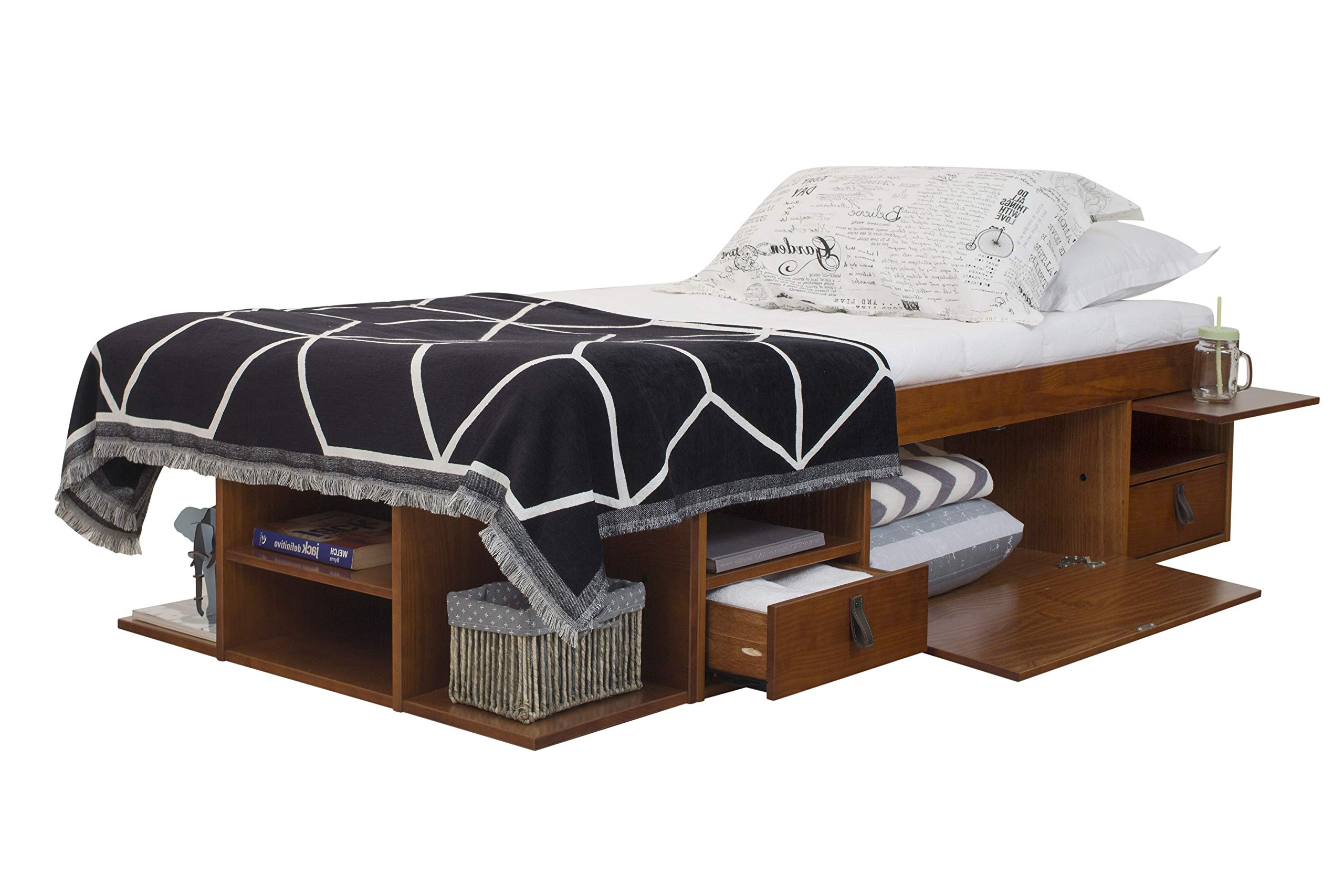 【Furniture】Bali Storage Platform Bed with Drawers