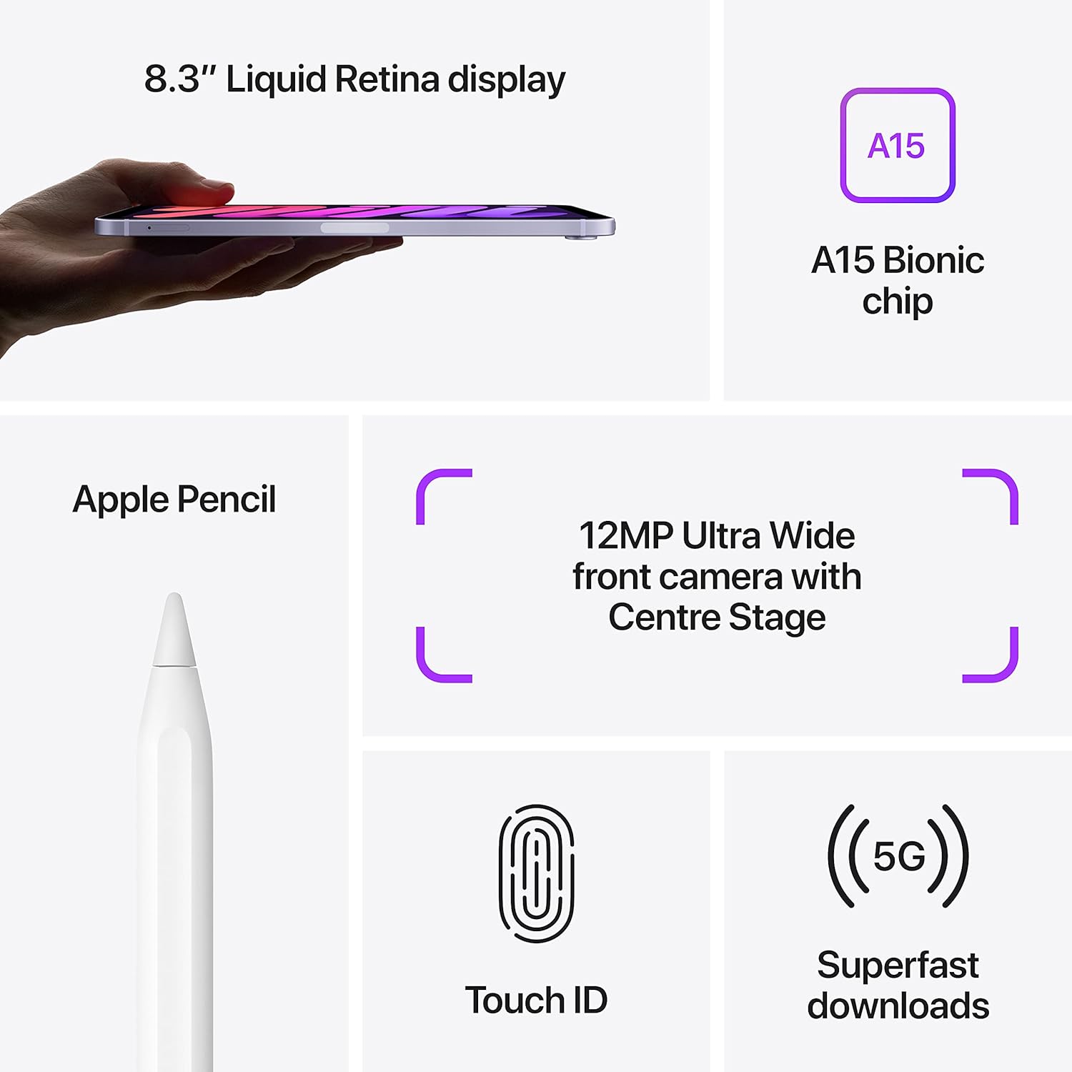 Apple 2021 iPad mini (8.3-inch, Wi-Fi + Cellular) - (6th Generation)