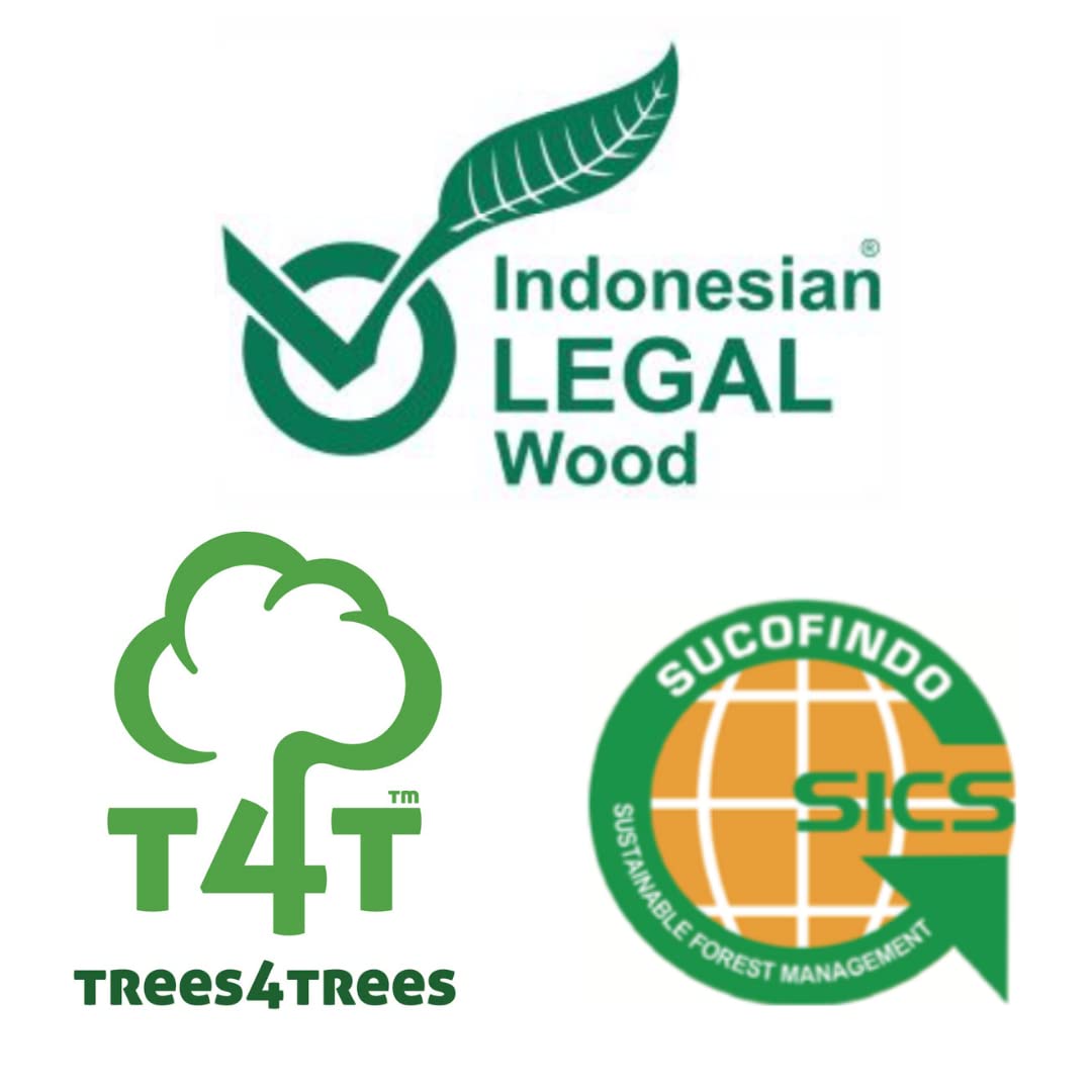 【Home&Garden】【BS】Teak Garden Furniture Set, Garden Table & 8 Chairs, Wooden Garden Furniture Set with Parasol