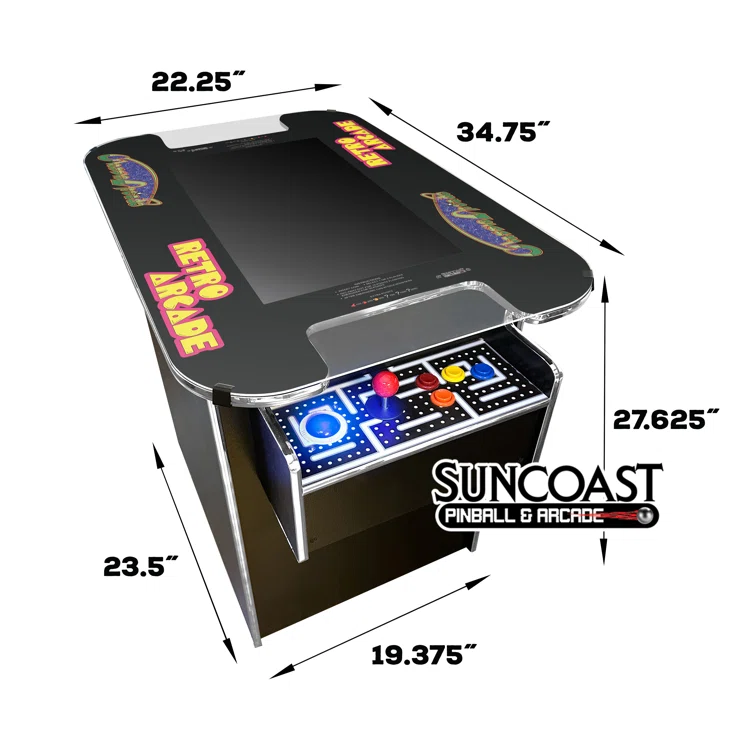 Chrome XL Cocktail Arcade Machine with 24