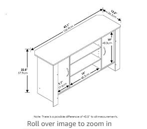 Furinno Econ TV Stand Entertainment Center, Espresso