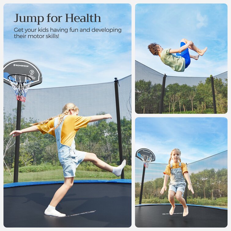 15' Round Backyard Trampoline with Safety Enclosure