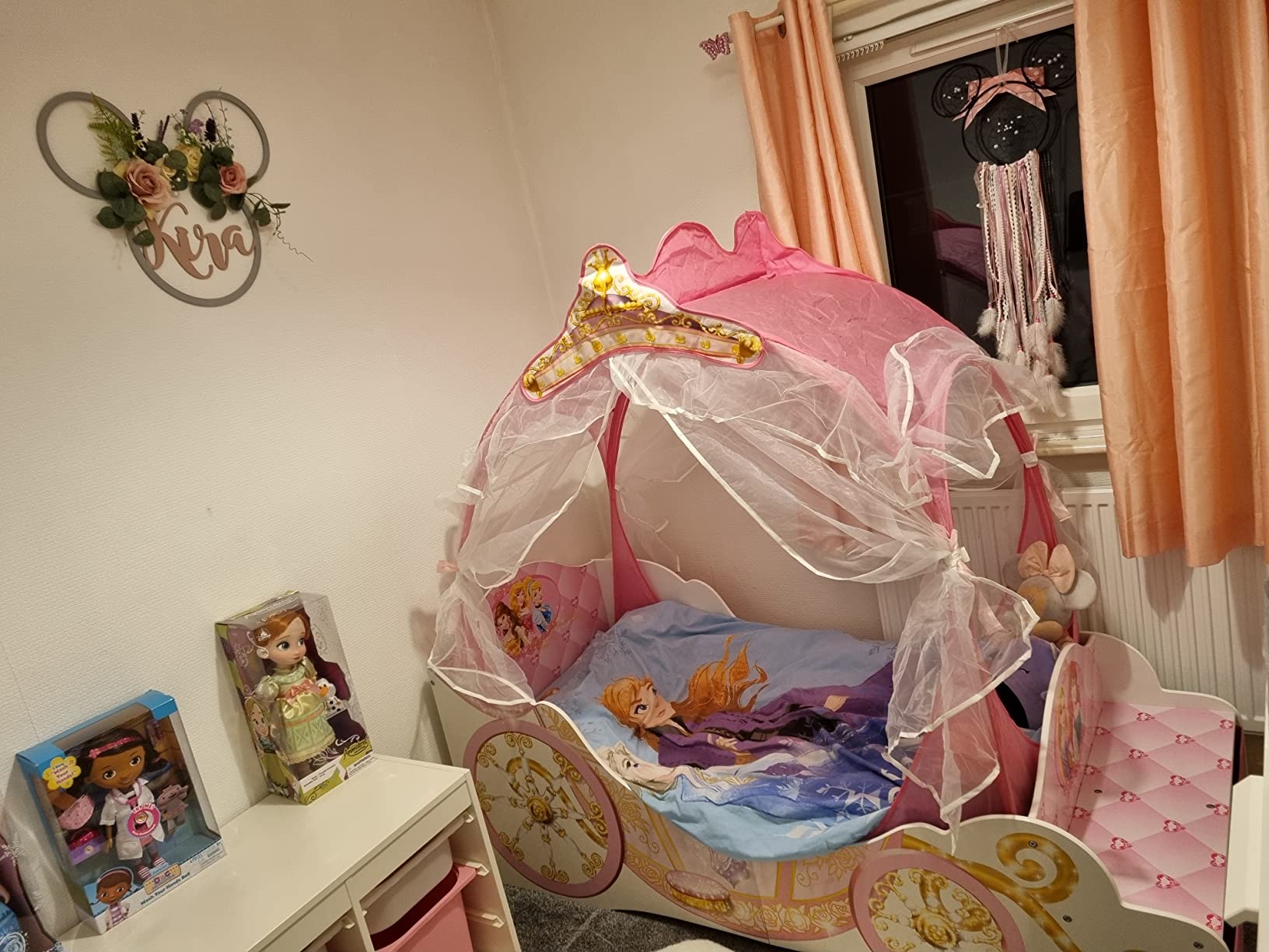 【Furniture】Princess Carriage Kids Toddler Bed by HelloHome, Pink, 160x87.5x136 cm