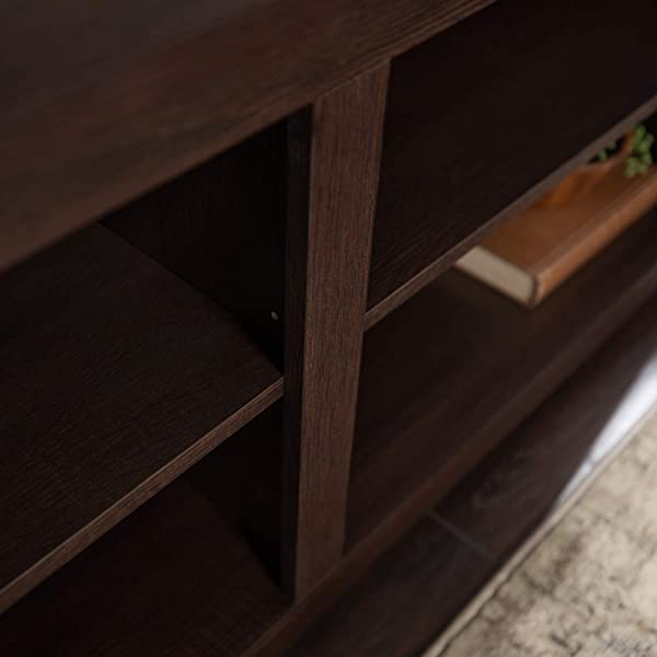 Walker Edison Wren Classic 4 Cubby TV Stand for TVs up to 65 Inches, 58 Inch, Black Black 58 InchTV Stand