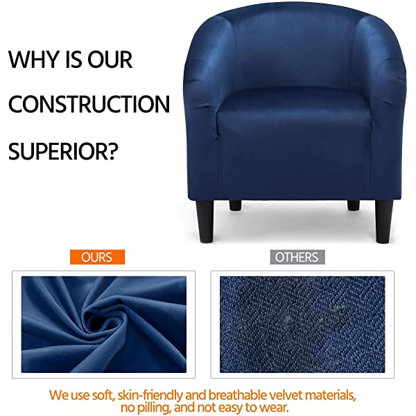 Yaheetech Set of 2 Modern Style Accent Barrel Chair Upholstered Chair Arm Chair Club Chair for Living Room Bedroom Reception Room Office Ivory