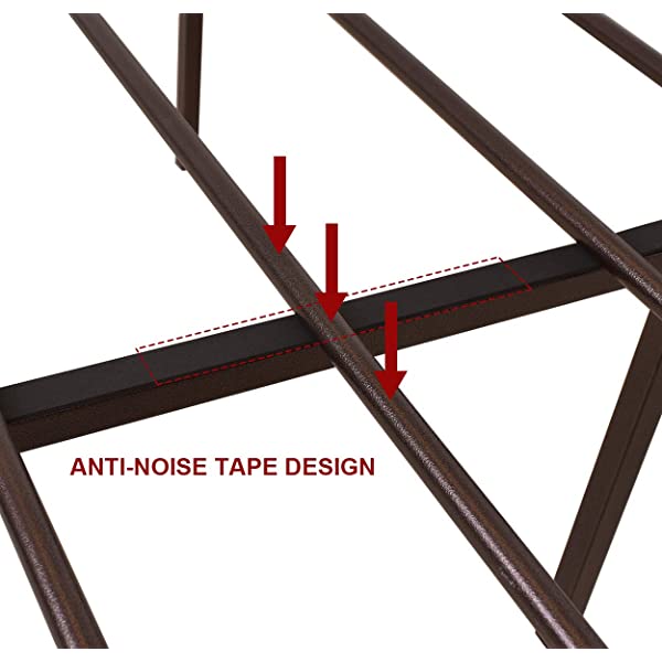 Black Metal Bed Frame Full Size with Headboard and Footboard Single Platform Mattress Base,Metal Tube and Iron-Art Bed（Full,Black） Full Black