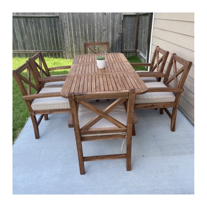 Harbison Rectangular 6 - Person 55'' Long Dining Set with Cushions