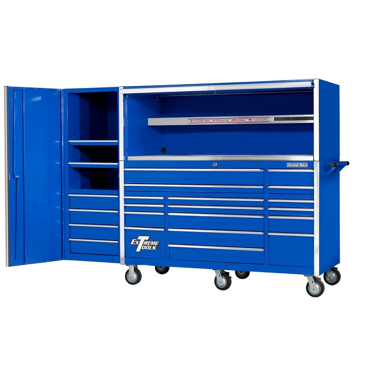 used toolbox72 21 Drawers Professional Roller Cabinet, Extreme Power Workstation Hutch &  Side Cabinet Combo