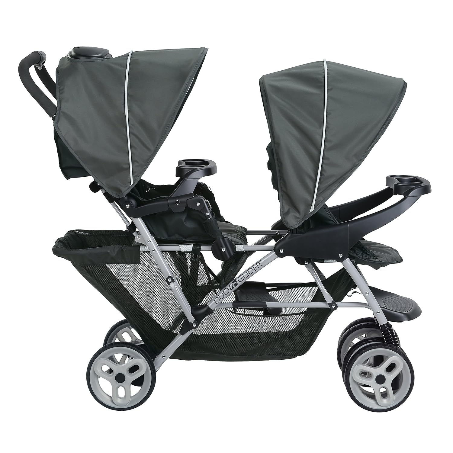 Graco DuoGlider Double Stroller | Lightweight Double Stroller with Tandem Seating, Glacier & SnugRide 35 Lite LX Infant Car Seat, Studio