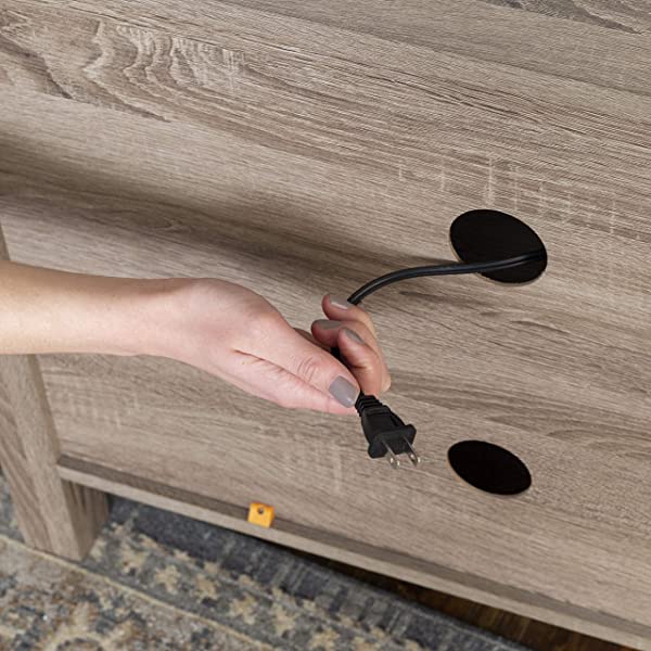 Walker Edison Wren Classic 4 Cubby TV Stand for TVs up to 65 Inches, 58 Inch, Black Black 58 InchTV Stand