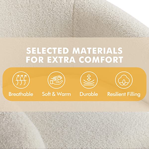 Yaheetech Set of 2 Modern Style Accent Barrel Chair Upholstered Chair Arm Chair Club Chair for Living Room Bedroom Reception Room Office Ivory