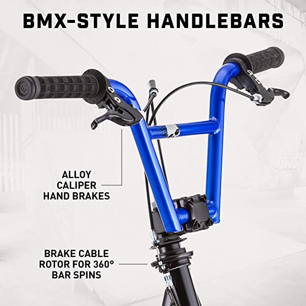 Mongoose Expo Youth Scooter, Front and Rear Caliper Brakes, Rear Axle Pegs, 12-Inch Inflatable Wheels, Non Electric Green/Grey