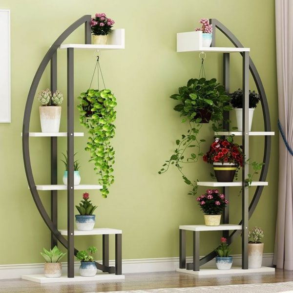 Floor-standing creative multi-layer flower shelf