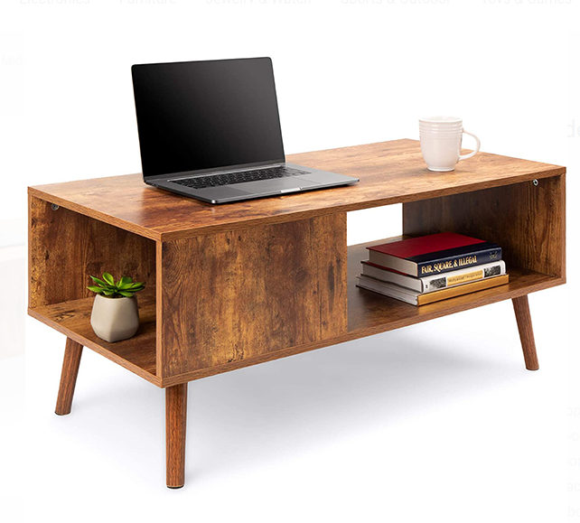 Best Choice Products Wooden Mid-Century Modern Coffee Table