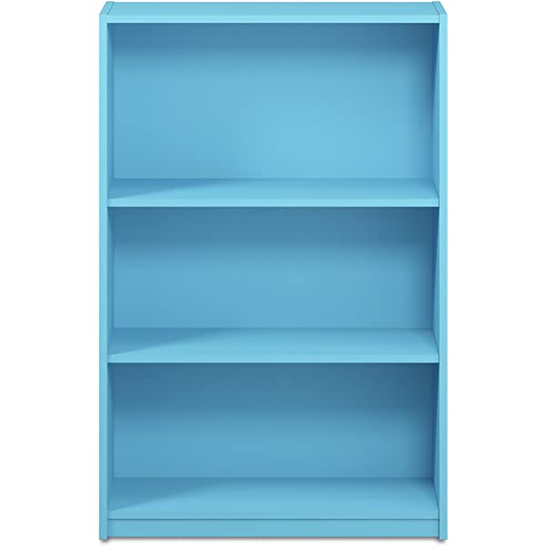 FURINNO JAYA Simple Home 3-Tier Adjustable Shelf Bookcase, White White 3-Tier Bookcase