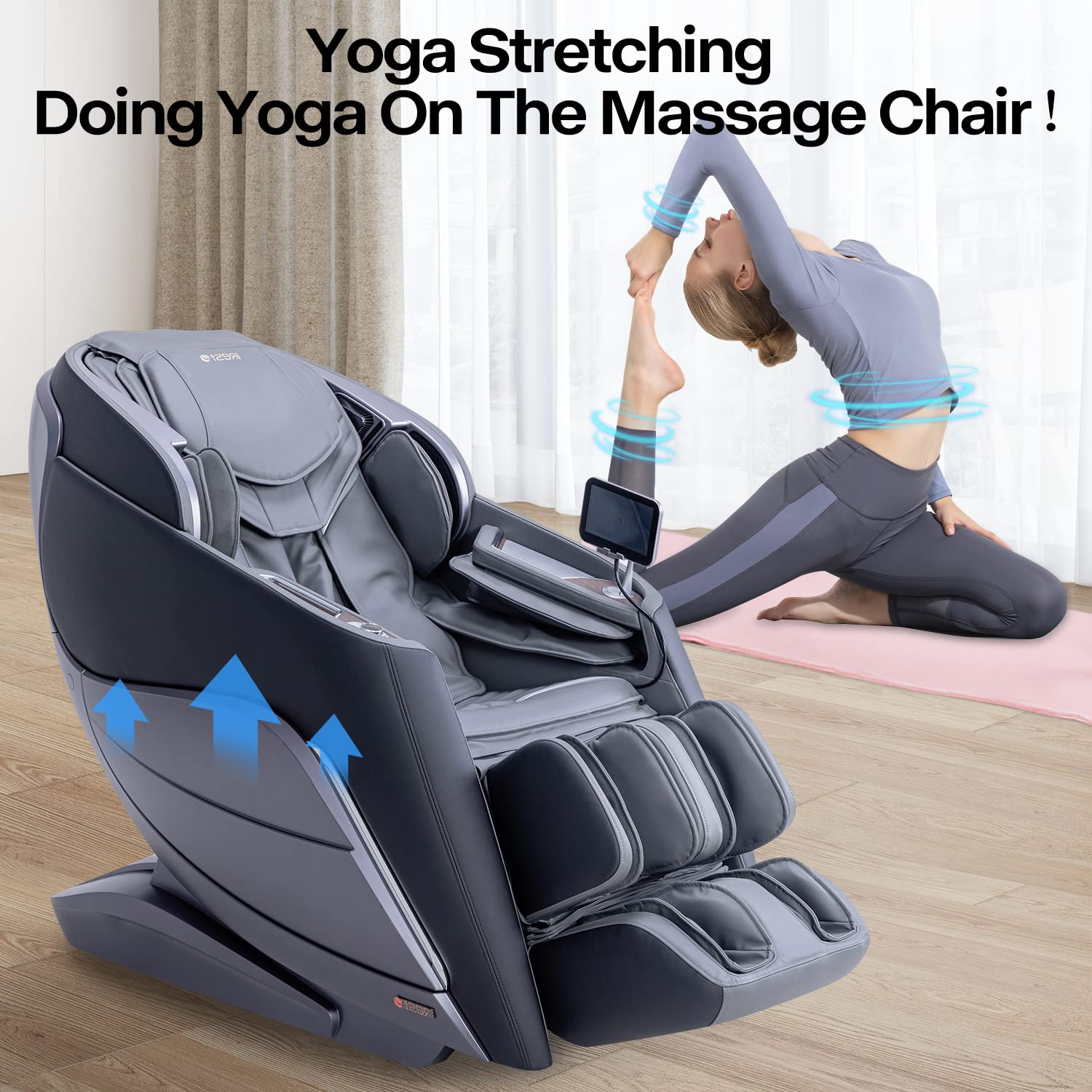 【Furniture】iRest 2023 4D Massage Chair Recliner, Zero Gravity Shiatsu Massager with AI Voice Control