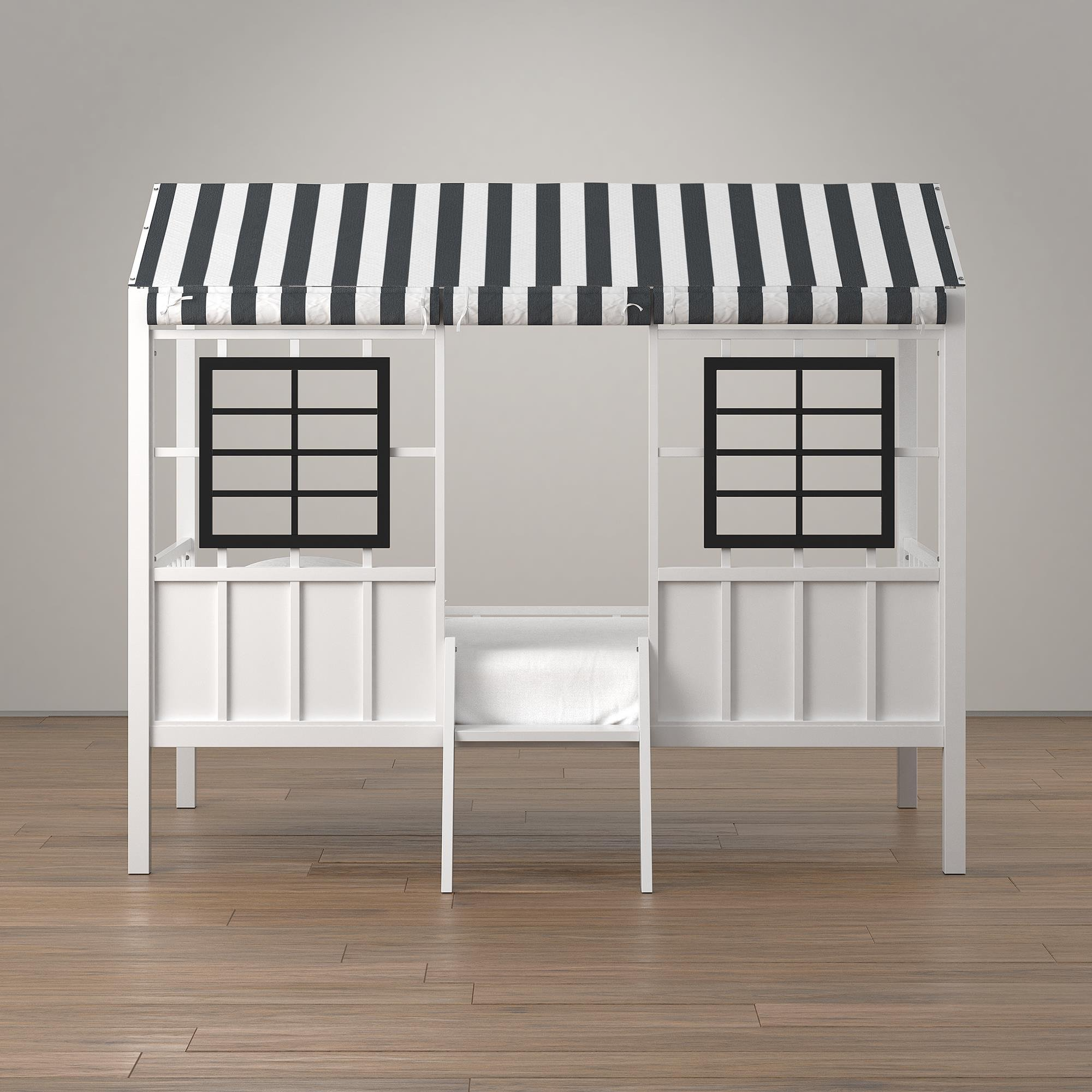 【Furniture】Rowan Valley Forest Loft Bed, Black/White, Twin