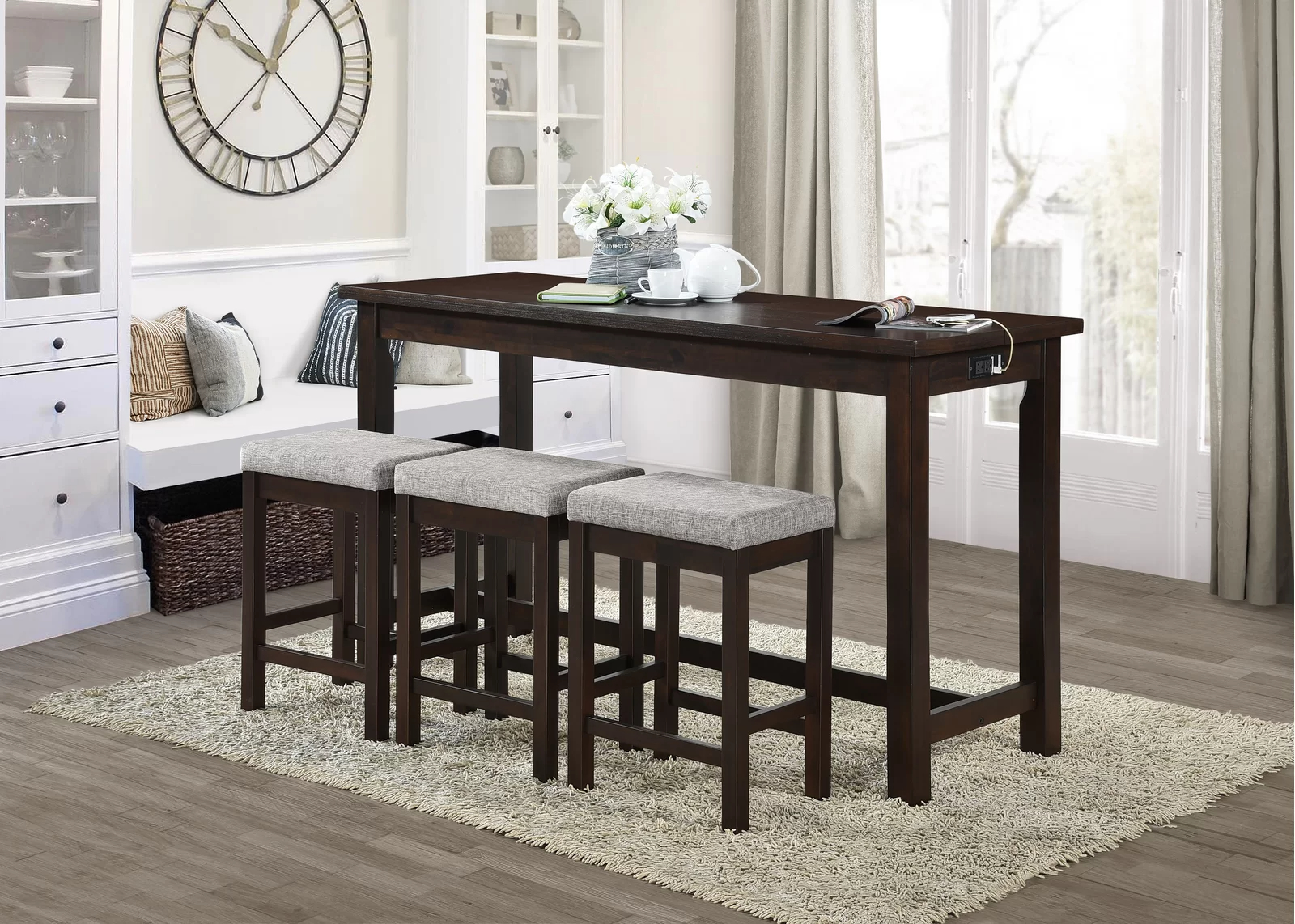 【Furniture】Haga 3 - Person Counter Height Dining Set
