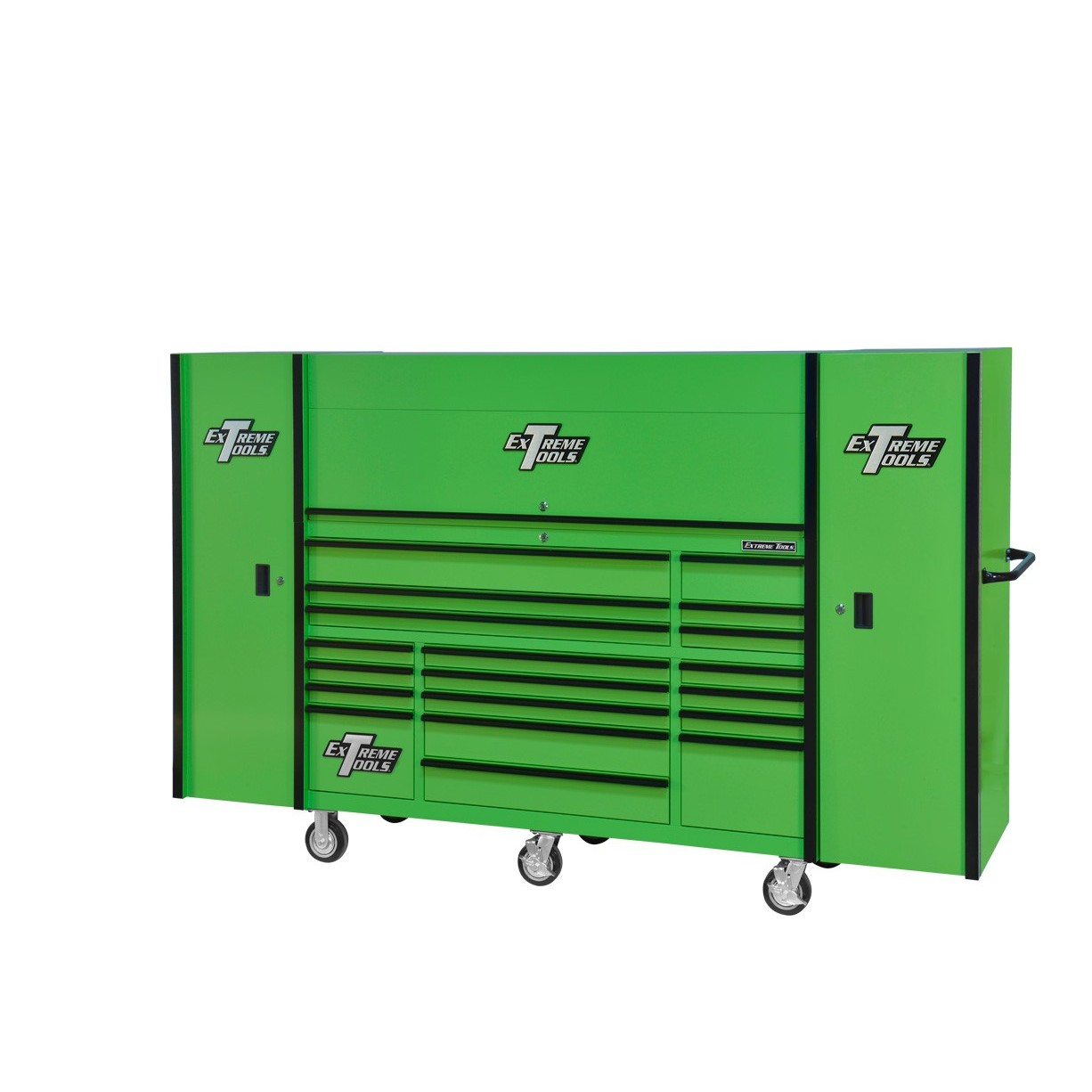used toolboxExtreme Tools 72 x 25 19 Drawers Roller, Hutch & 2 Side Lockers Combo
