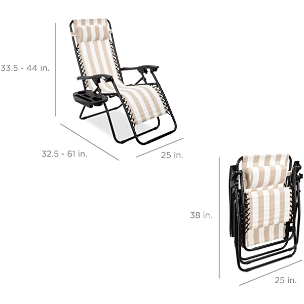 Best Choice Products Set of 2 Adjustable Steel Mesh Zero Gravity Lounge Chair Recliners w/Pillows and Cup Holder Trays - Burgundy