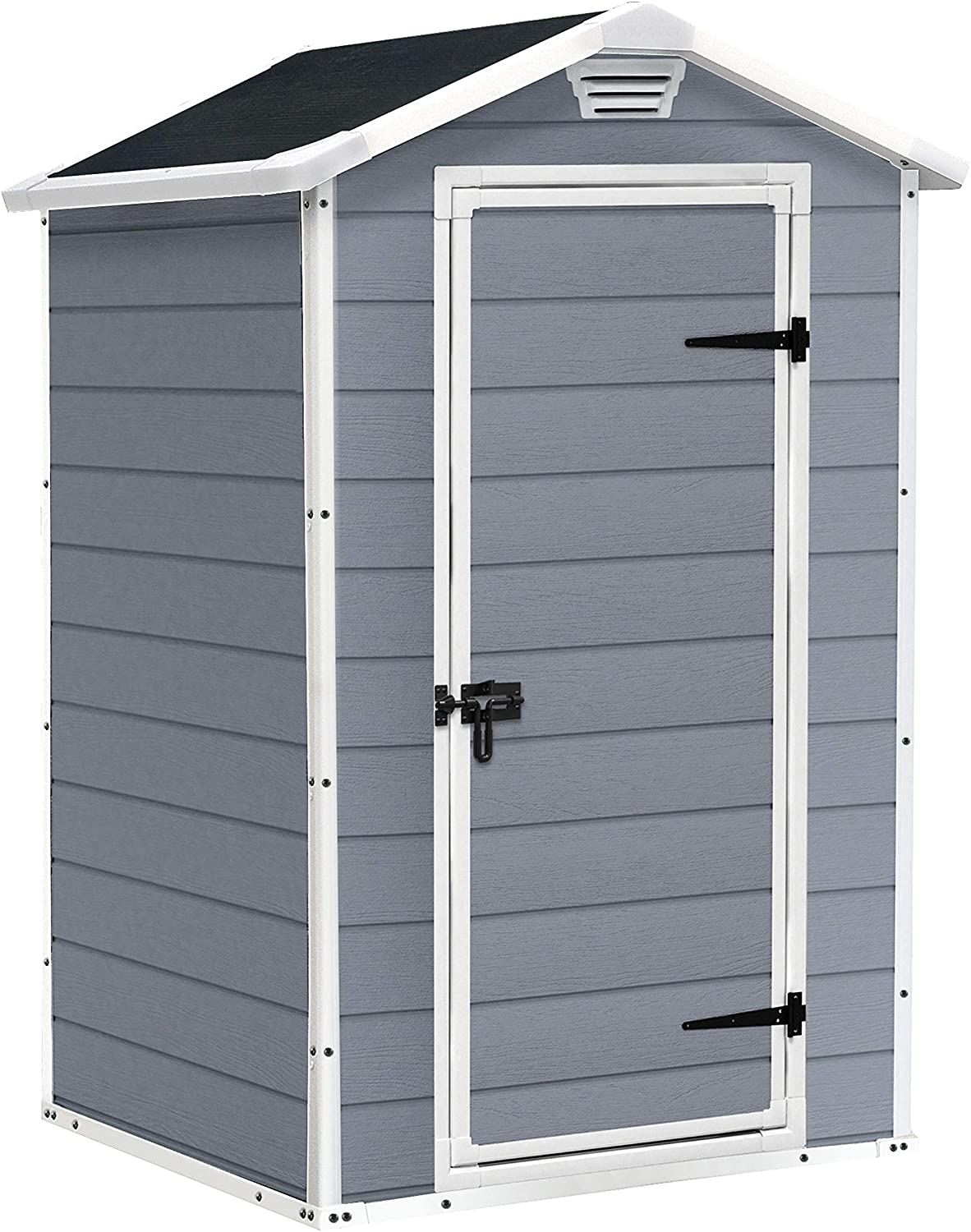 Manor Outdoor Garden Storage Shed, Grey, 4 x 3 ft