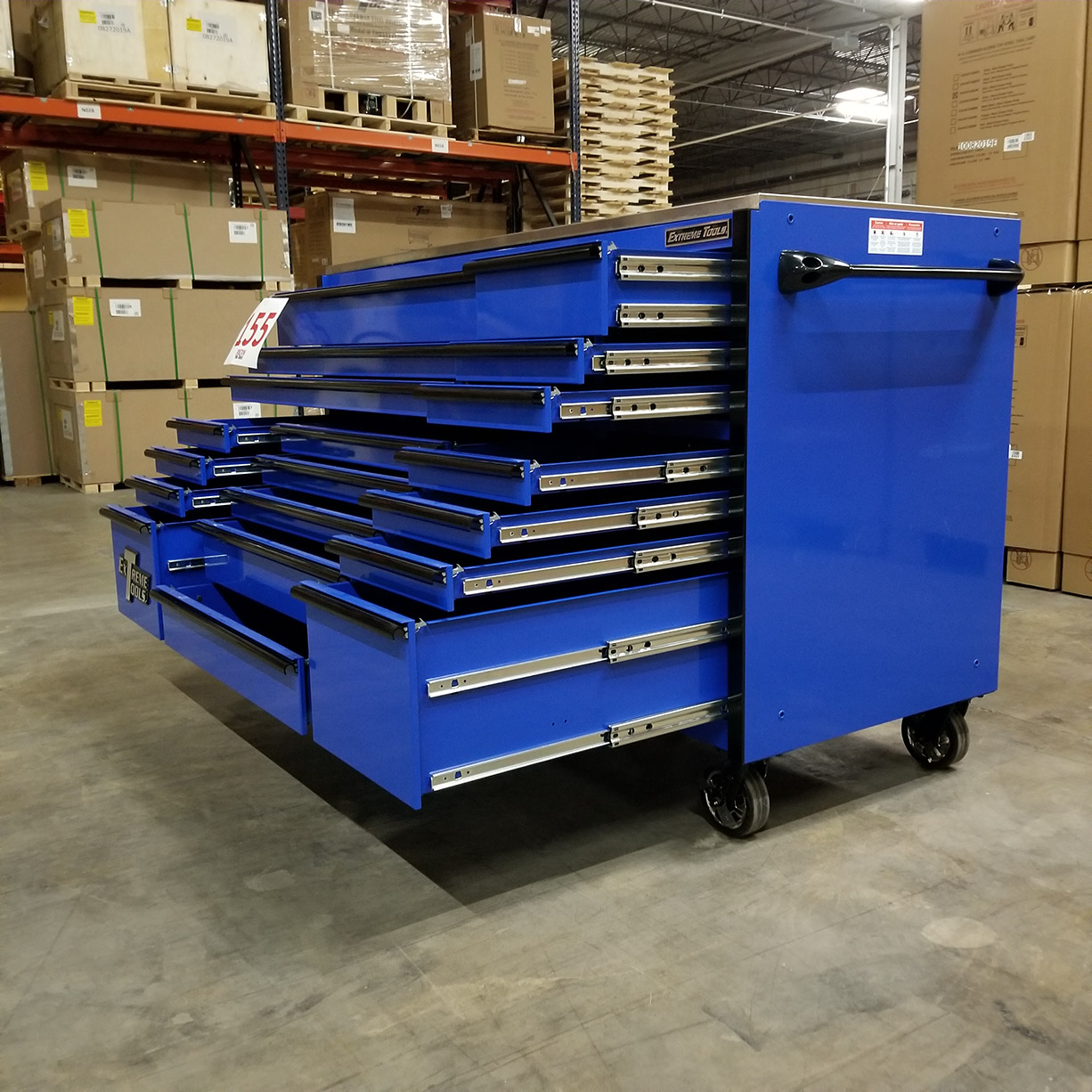 used toolboxScratch & Dent Extreme Tools 72 x 30 19 Drawers Triple Bank Roller Cabinet With Stainless Steel Top C Showroom Demo