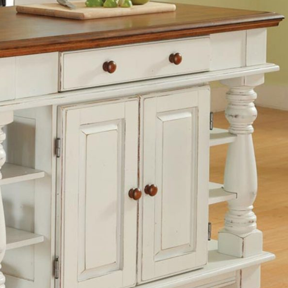 Kitchen Island with Solid Wood Top