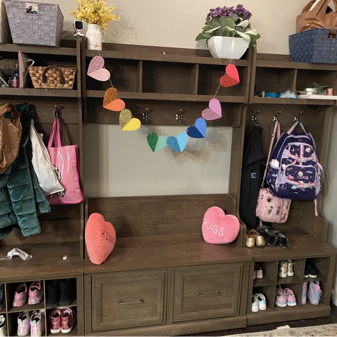 【Furniture】Woodland 88.23'' Wide Hall Tree with Bench and Shoe Storage