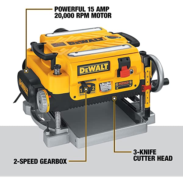 DEWALT Thickness Planer, Two Speed, 13-Inch (DW735X) 2-Speed 13