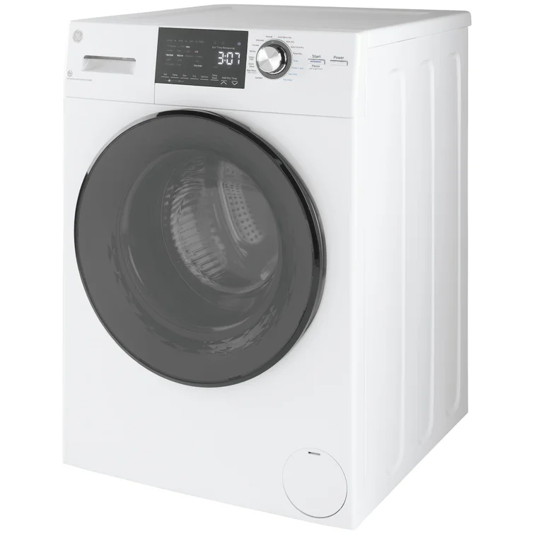 2.4 cubic feet front-loading washing machine and 2.4 cubic feet electric dryer