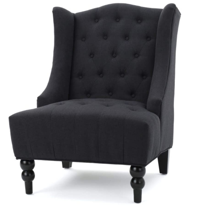 Christopher Knight Home Toddman High-Back Velvet Club Chair, Grey