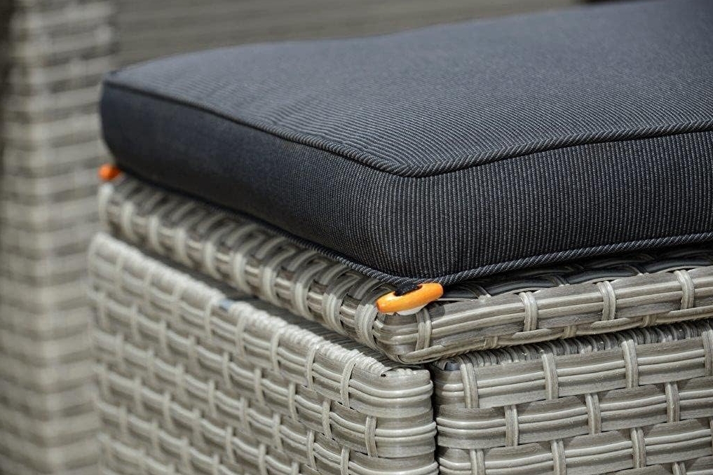 Backyard Furniture Barcelona Luxury 10 Seater Casual Dining Rattan Garden Set with Cushions, Grey/Brown, 191 x 177 x 87 cm